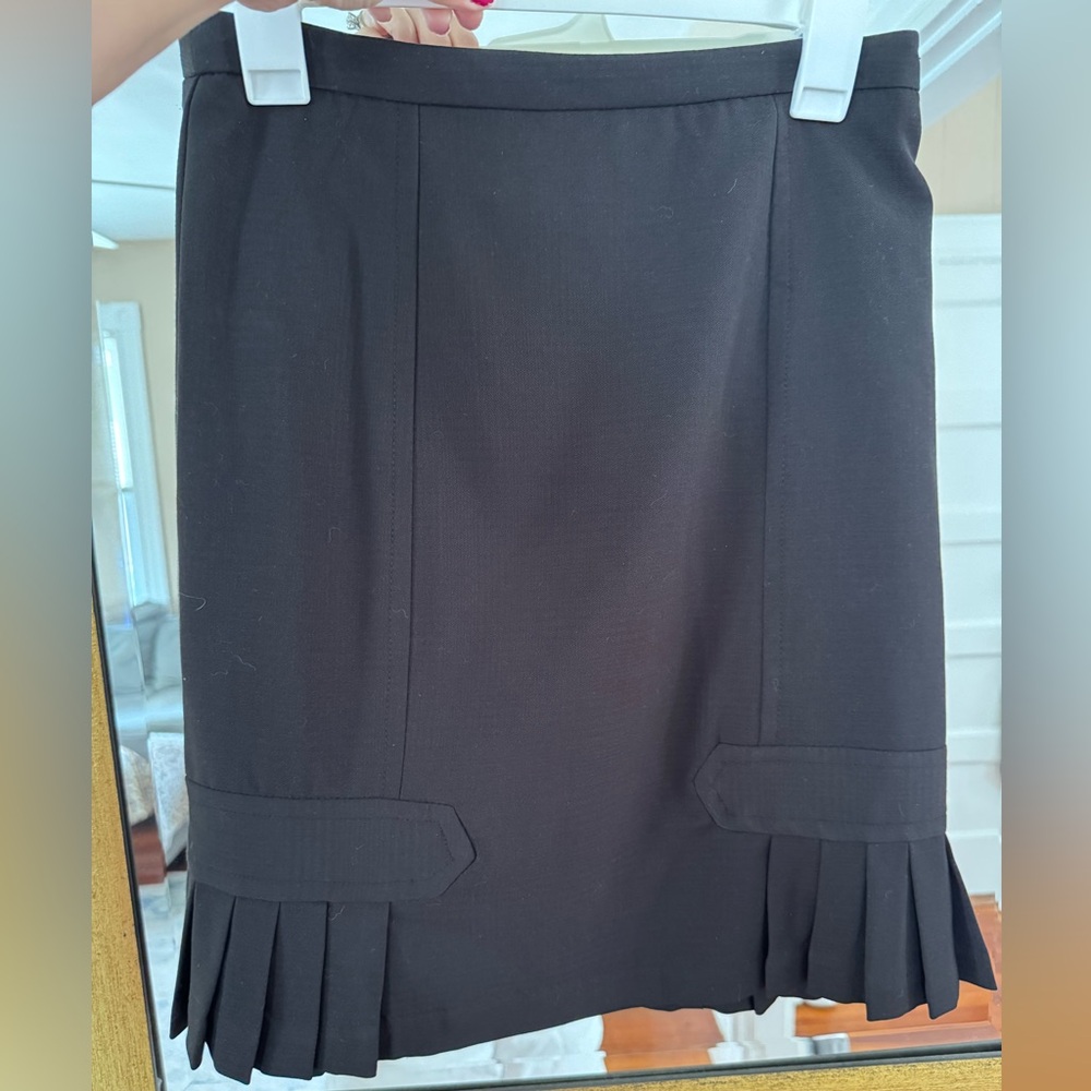 Max Studio Black Pencil Skirt with Pleats CBK